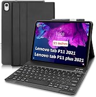 Yeegnar Billentyűzetes Védőtok Lenovo Tab P11/P11 Plus (TB-J606/TB-J607) Tablethez - Levehető Vezeték Nélküli Mágneses Billentyűzet, 11", Fe 1