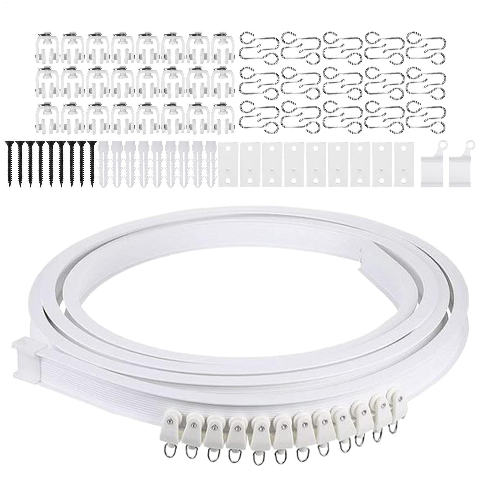 Rieles de montaje flexibles para separar ambientes y colgar cortinas de baño