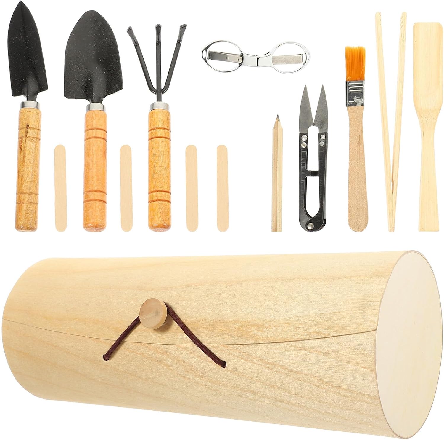 14pcs Gardening Tool Set for Indoor and Outdoor Use, Portable Garden Hand Tools Kit with Mini Shovel, Weeder, and Rake for Bonsai, Vegetable Planting, and Transplanting