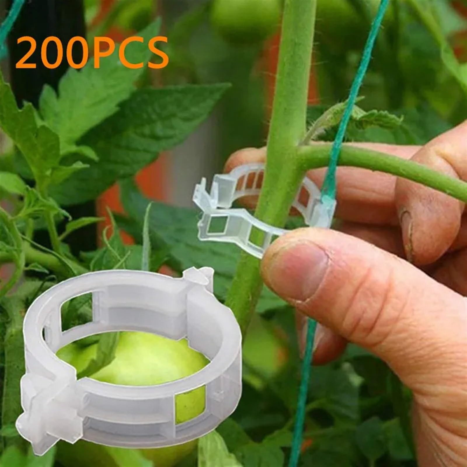 Mollette di sostegno per rampicanti da giardino, Clip di supporto for piante di vite in plastica riutilizzabili for orto 50/100/200 pezzi(100pcs)