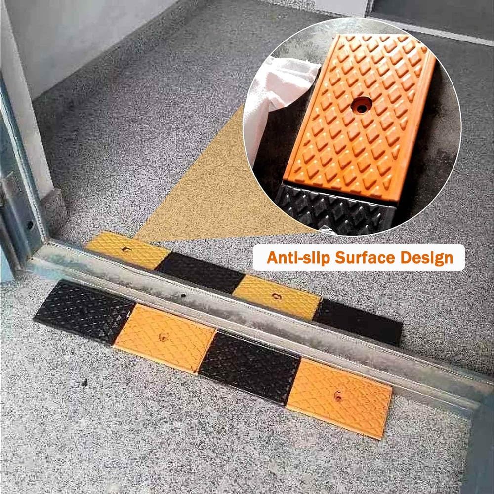 Rampa De Umbral De 5cm Altura, Rampas De Entrada De Goma para Vehículos, Rampa De Acceso para Coches Almacenes Sillas De Ruedas Autobuses(100x15x5cm/39.37x5.9x1.97in)