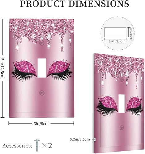 Miniatura 5 de Cubierta decorativa de placa de interruptor de luz de 1 cuadrilla, diseño de diamante con purpurina brillante, placa de pared eléctrica Devcie,