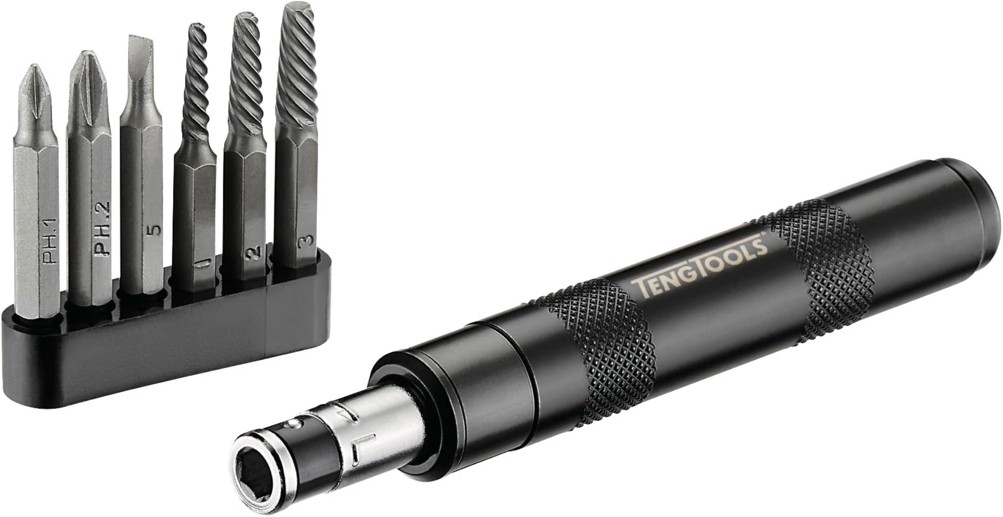 7 Piece 1/4 Inch Drive Mini Reversible Manual Hand Impact Driver/Extractor Set - IDSE7