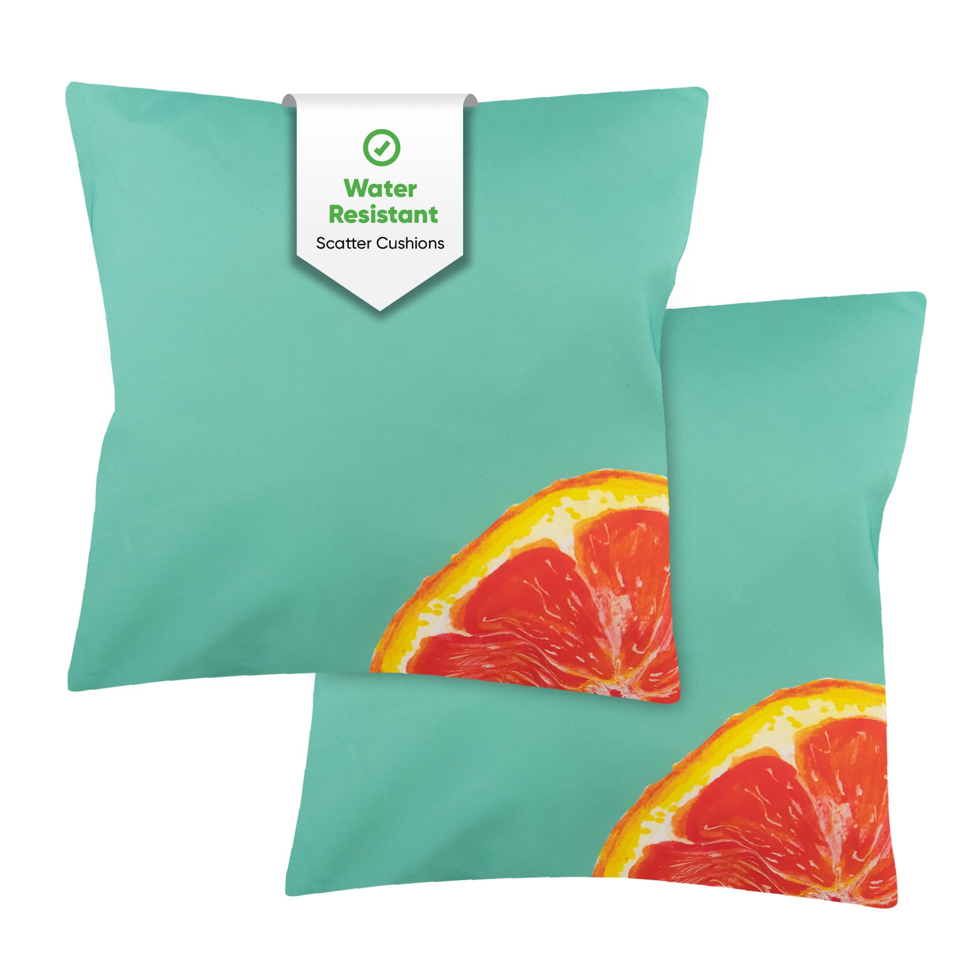 Gardenwize Pair Of Outdoor Scatter Cushions – Grapefruit Design