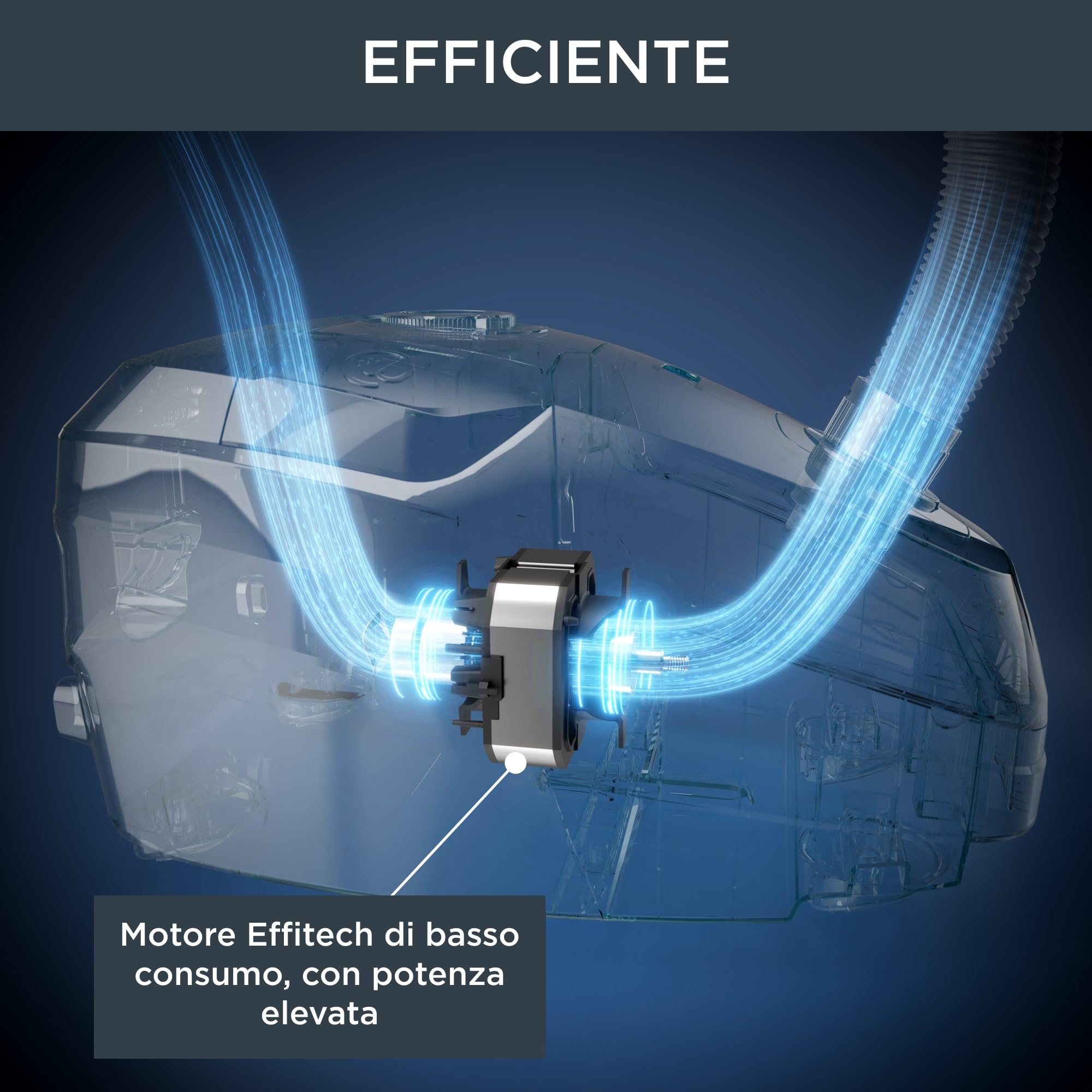Rowenta RO6189EA Green Force Effitech, Aspirapolvere a Traino, 4,5 L, 400 W, 64 dB(A), Motore Effitech, Design Compatto, Potente, Silenzioso e Ecologico, Filtro Hepa, 6 Accessori Inclusi