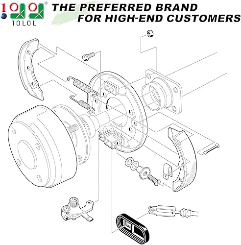 Miniatura 2 de 10L0L Zapatas de freno de carrito de golf para Club Car DS 1995-up, Club Car Precedent 2004-up, para Yamaha G1 G2 G8 G9, para EZGO 1986.5-1996, OEM