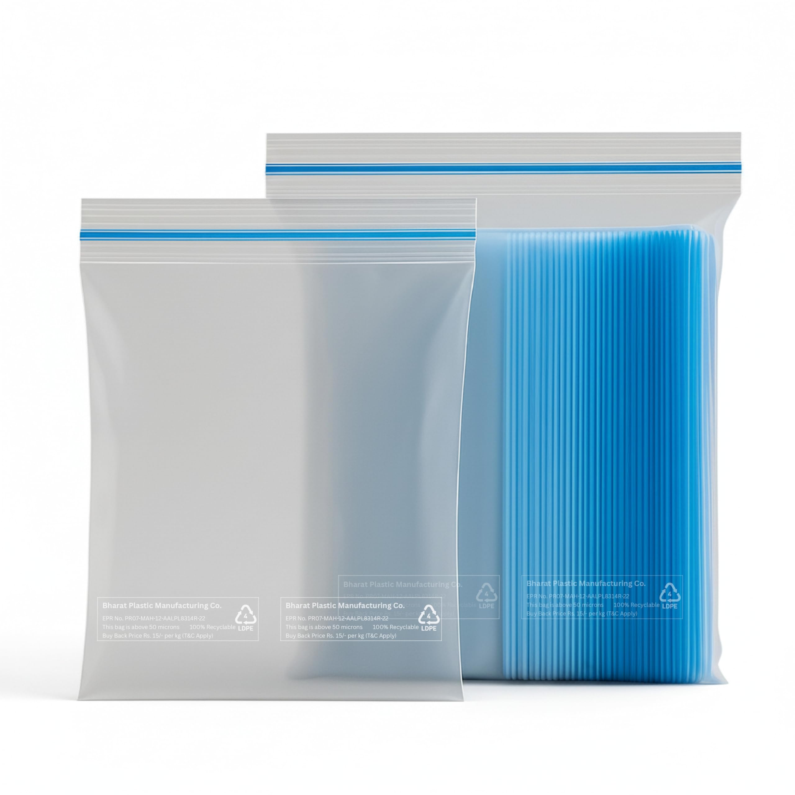 14x20 inches 51 microns| 50 Pieces| Zip Lock Bags Pouches Covers| Self Lock Mechanism| Transparent Reusable Recycleable Resealable-image-41