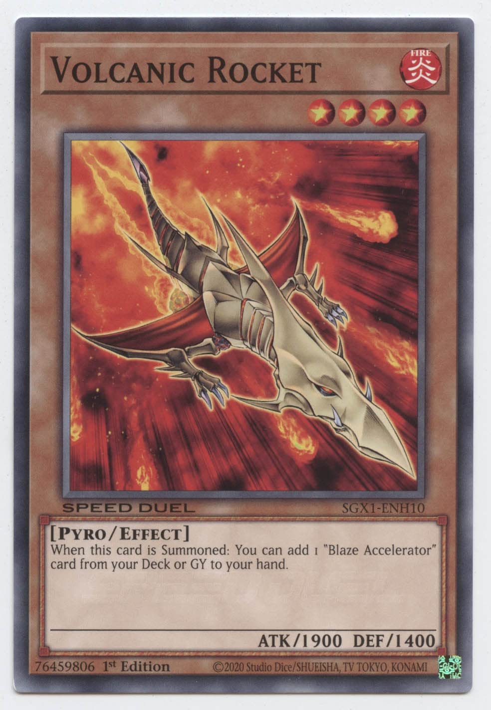 Volcanic Rocket – SGX1-ENH10 – Common 1st Edition – Zündende Verstärkung Für Dein Speed Duel Deck