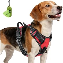Joytale No Pull Dog Harness Medium Sized Dog, Front Clip, Red