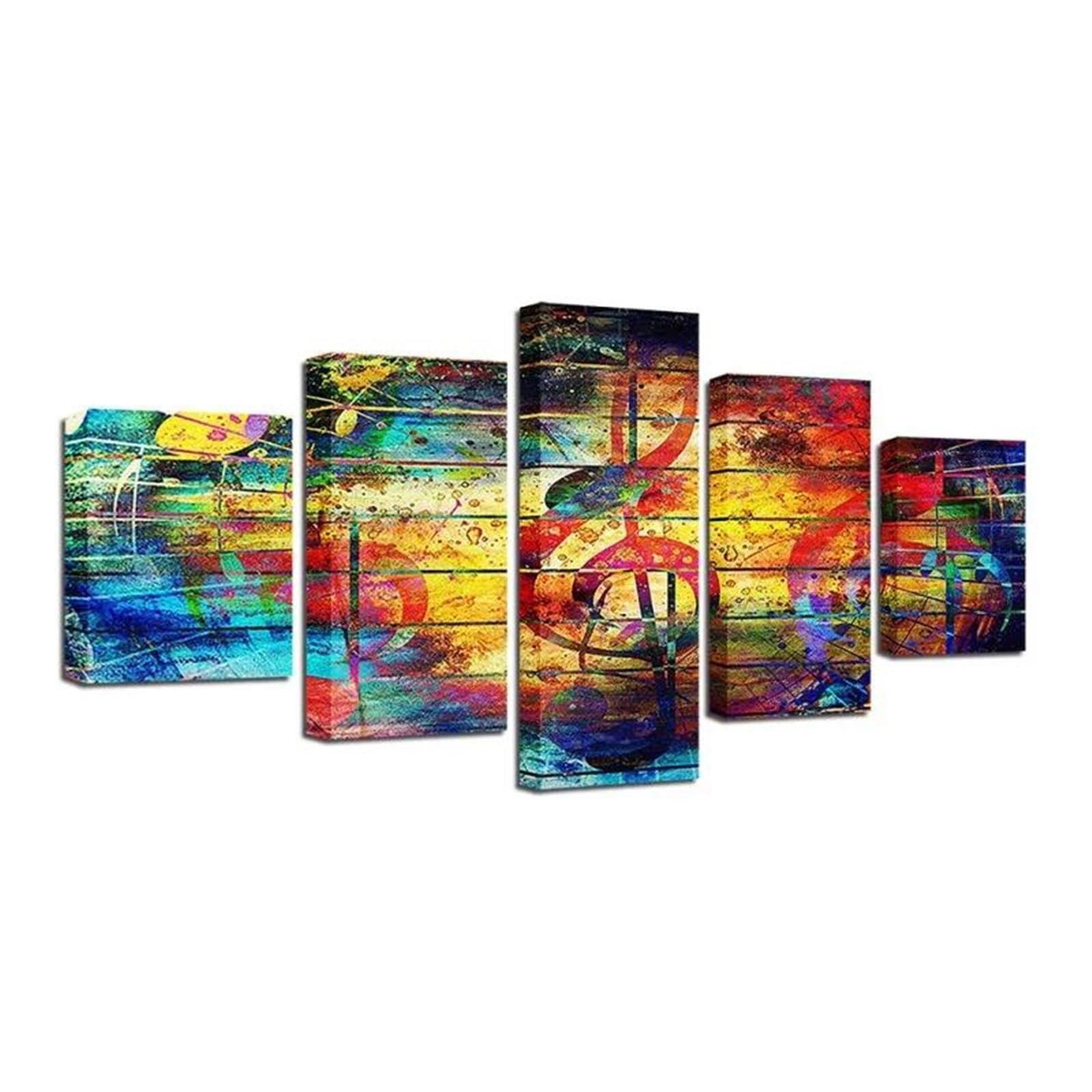 Instrument violoncelle violon piano tableaux 5 pièces pour vibrer en musique