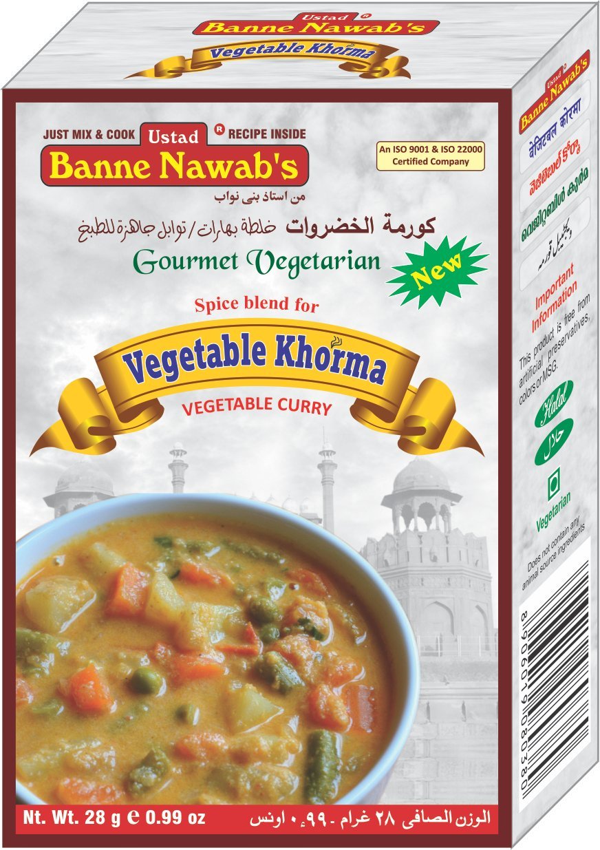 Ustad Banne Nawab, Vegetable Khorma Masala, 28 Grams(gm)
