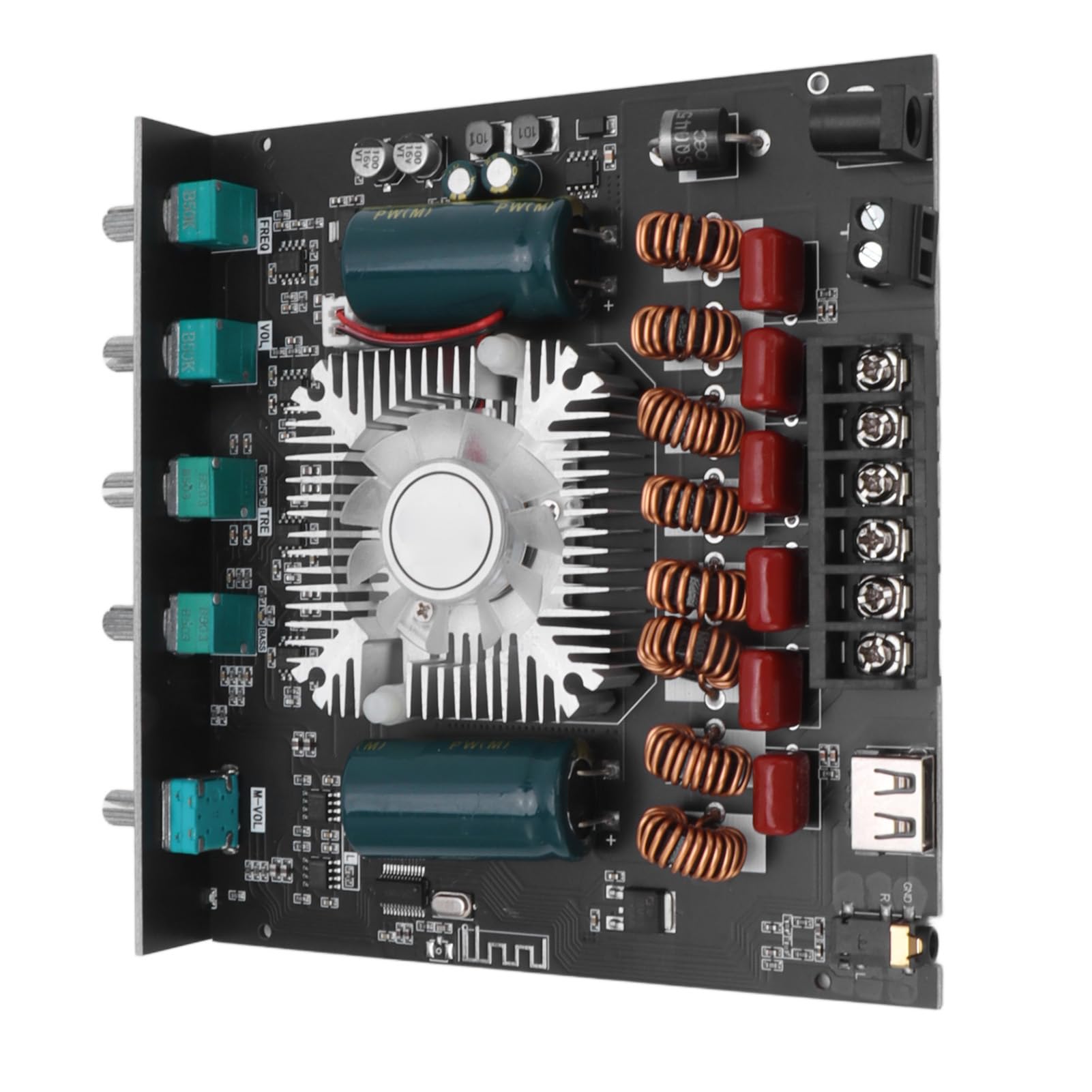 Dioche Amplificador de Potencia HiFi Channel TPA3255 Módulo de Placa Amplificadora de 2 Canales - TPA3255 de Alta Potencia - Se Conecta Eficientemente a Computadoras Portátiles, PC y Teléfonos
