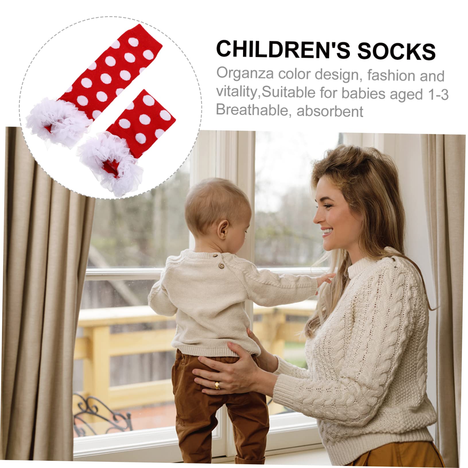 VANZACK Comfortable Cotton Leg Warmers 1 Pair Ruffle Leg Muffs Winter Boot Cuff Girls Warmer for Toddlers