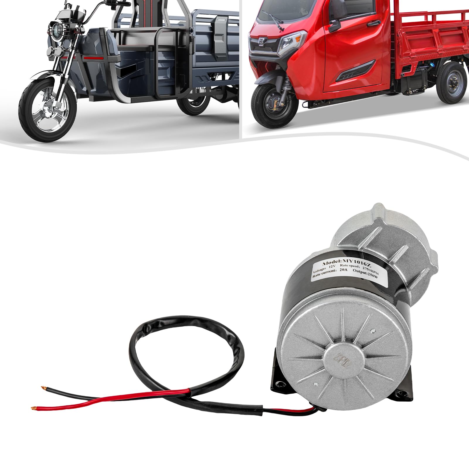 Moteur électrique de réduction 12 V CC 250 W, réducteur de moteur brossé vélo électrique, moteur brossé