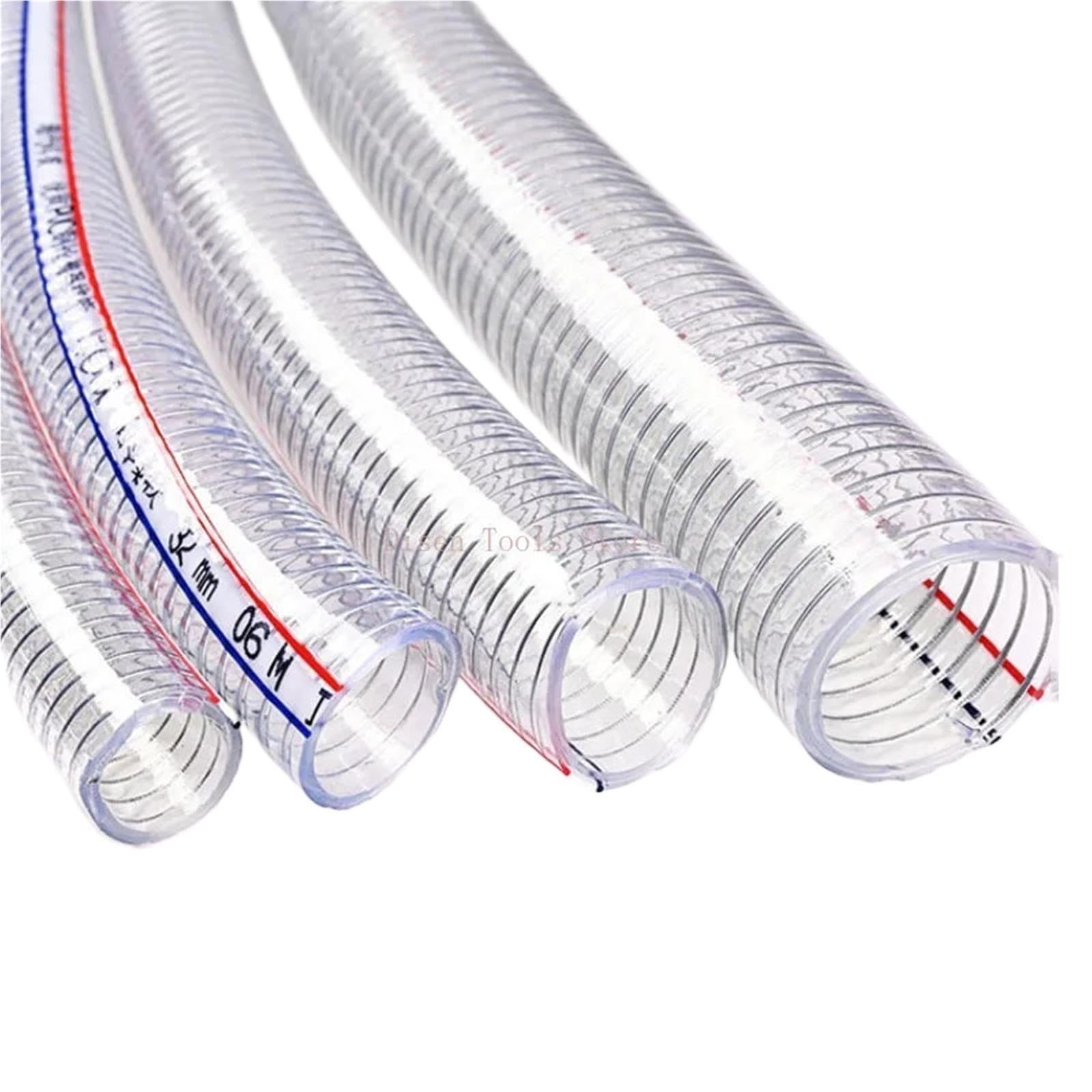 Tubo flessibile in filo di acciaio PVC 10-25 mm trasparente