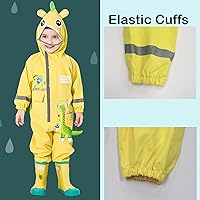 Vista 3 de Traje impermeable de una pieza para niños y niñas Fewlby, para lluvia, talla S-XL, 1-6 años