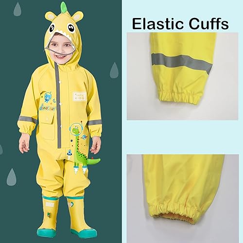 Miniatura 3 de Traje impermeable de una pieza para niños y niñas Fewlby, para lluvia, talla S-XL, 1-6 años