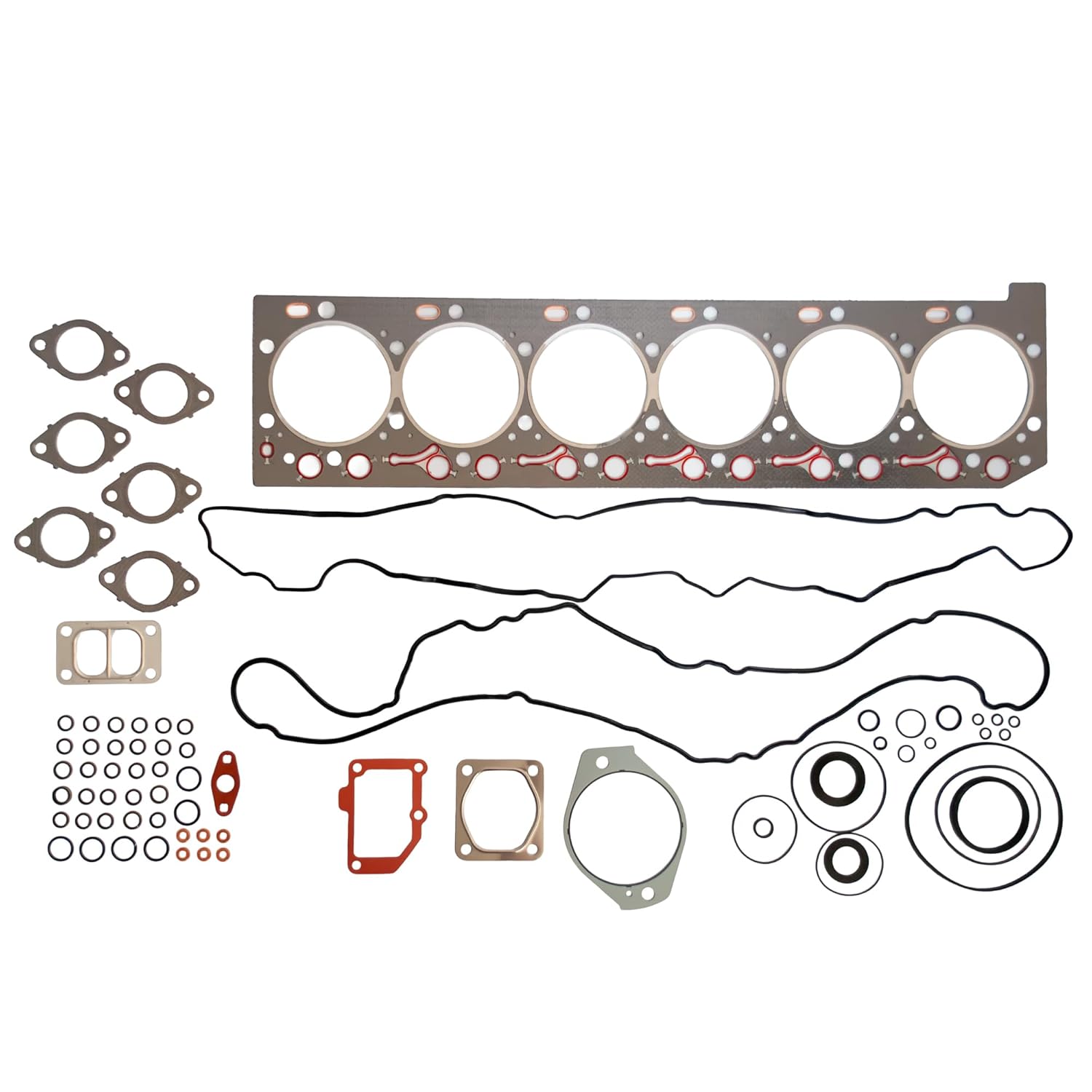Upper Gasket Kit Cummins 6C ISC ISL Engine 131743 4089758, 2 Year Factory Warranty, Made in Turkey, OEM Equvalent, ISO 9001 Certified