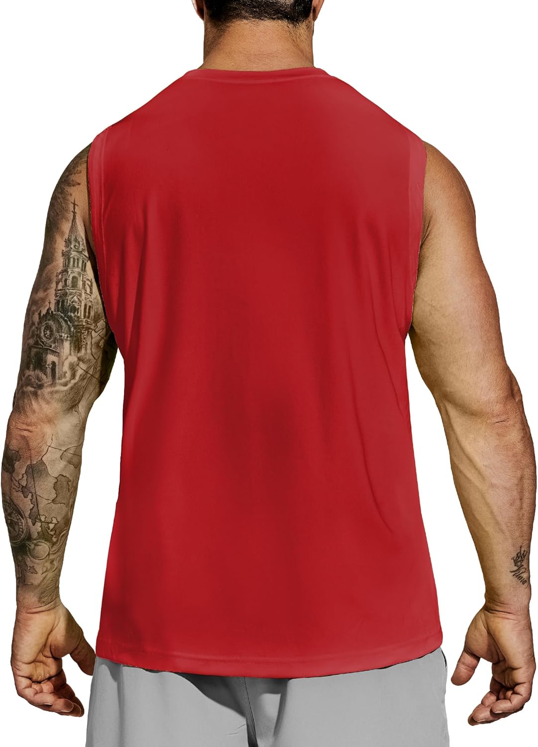 MIER Mens Workout Tank Tops Quick Dry Sleeveless UPF 50+ Muscle Tee Shirts for Athletic Gym Running Swim Beach Training - Image 2