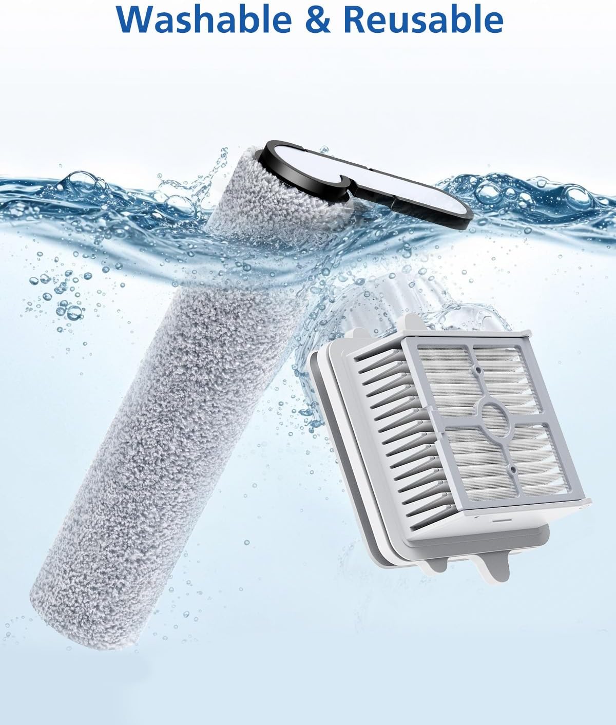 F25 Brush Rollers and HEPA Filter Replacement Kit Accessories, Compatible with Roborock F25/F25 ACE/F25 ALT/F25 LT/F25 RT/F25 ACE/F25 GT Cordless Wet Dry Vacuum Cleaner