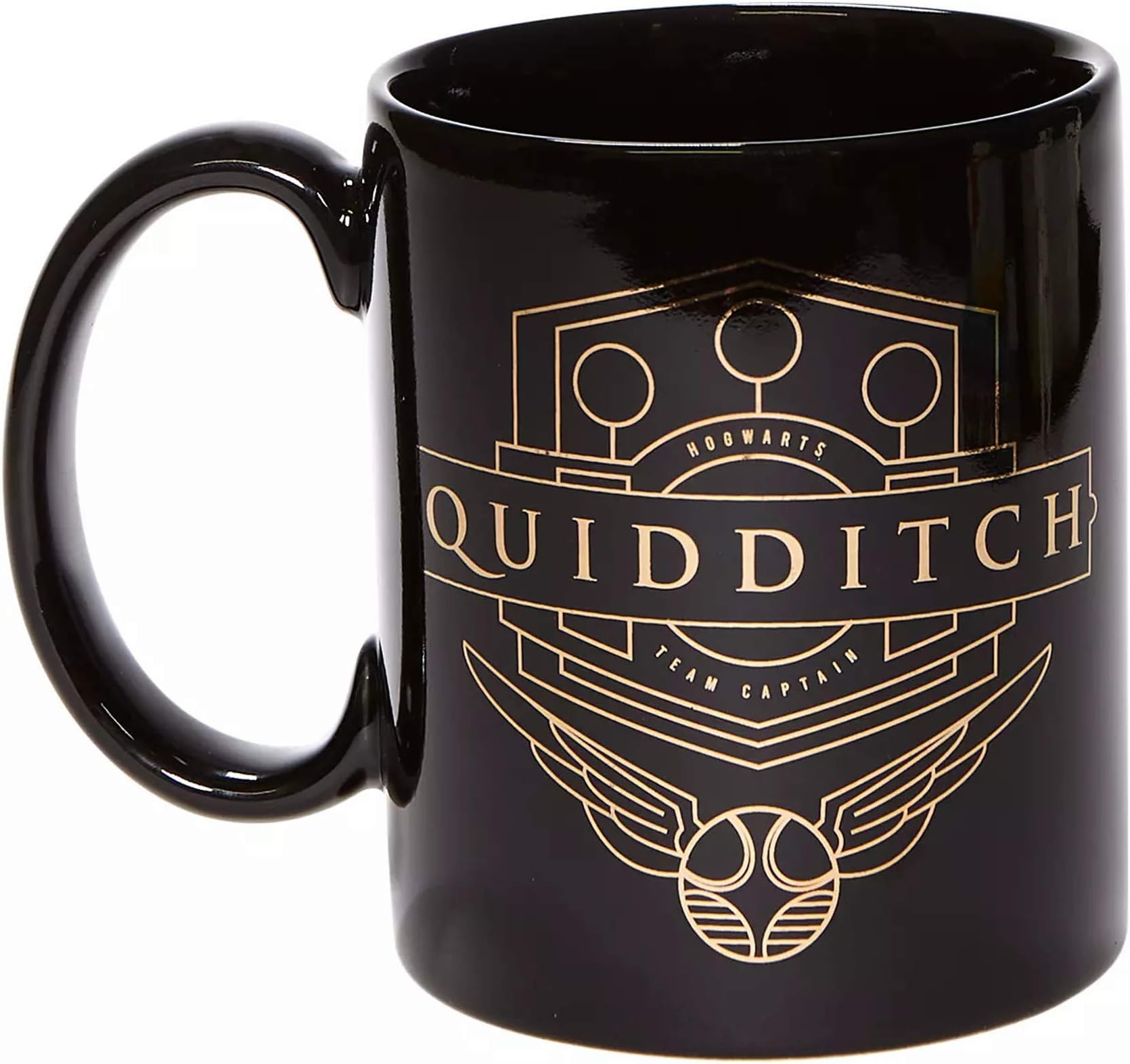 Enesco the Wizarding World of Harry Potter Quidditch Gold Coffee Mug, 14 Ounce, Black