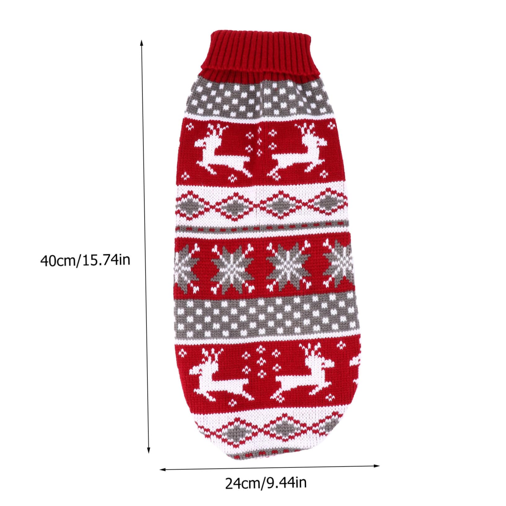 HMJGDHX 2 Pezzi Renna Vestiti per Animali Domestici Maglione di Natale Cane Vestiti Caldi Costume per Cuccioli Abbigliamento per Animali Cappello per Le Occasioni Invernali