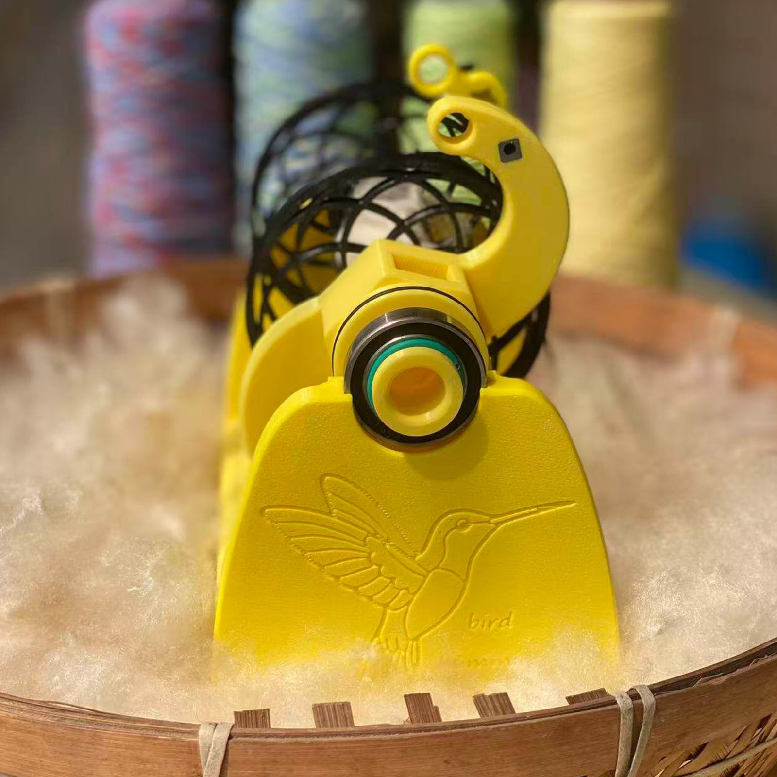 Spinner elettrico per filati, portatile, senza fili, 800 giri/min, capacità 79,4 g, con interruttore a pedale, per filatura e infeltrimento a mano