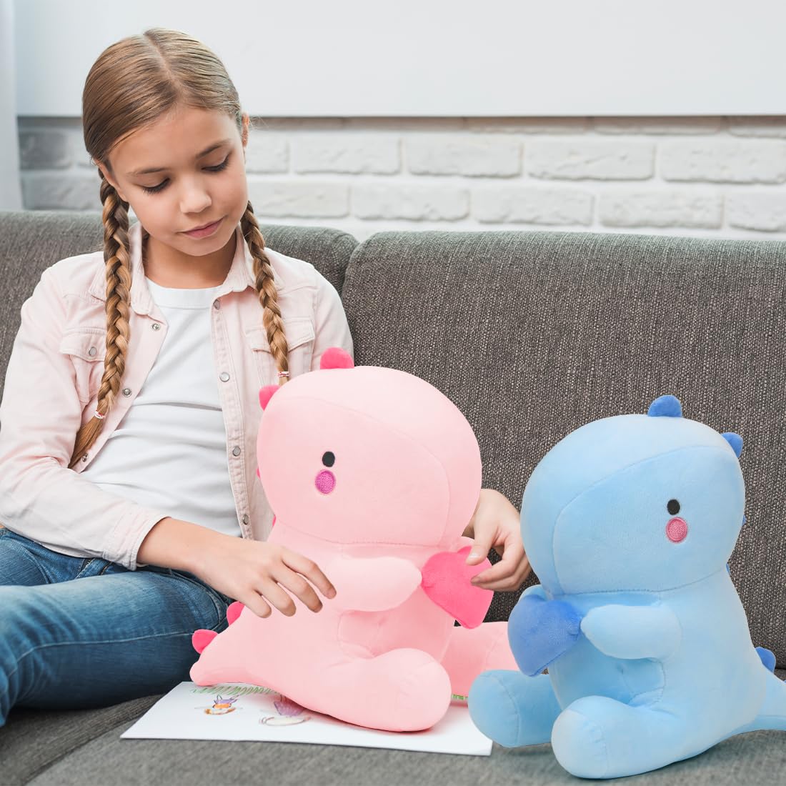 Plüschtier Dinosaurier Grün Riesig - Kuscheltier- Produktbild-Vorschau 3