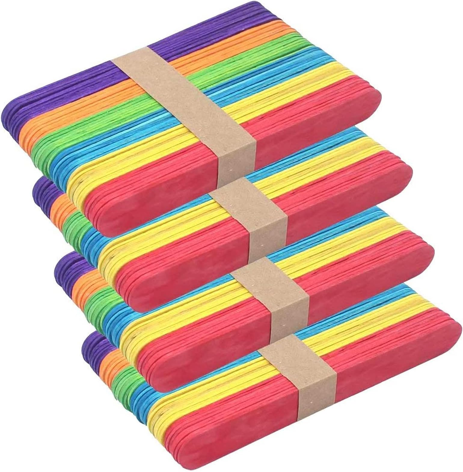 500 Pack 6 Inch Jumbo Craft Sticks in Bright Colors