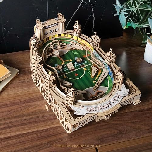 Miniatura 8 de UGEARS mecánico de madera 3D rompecabezas modelo Quidditch Pinball Kit de construcción