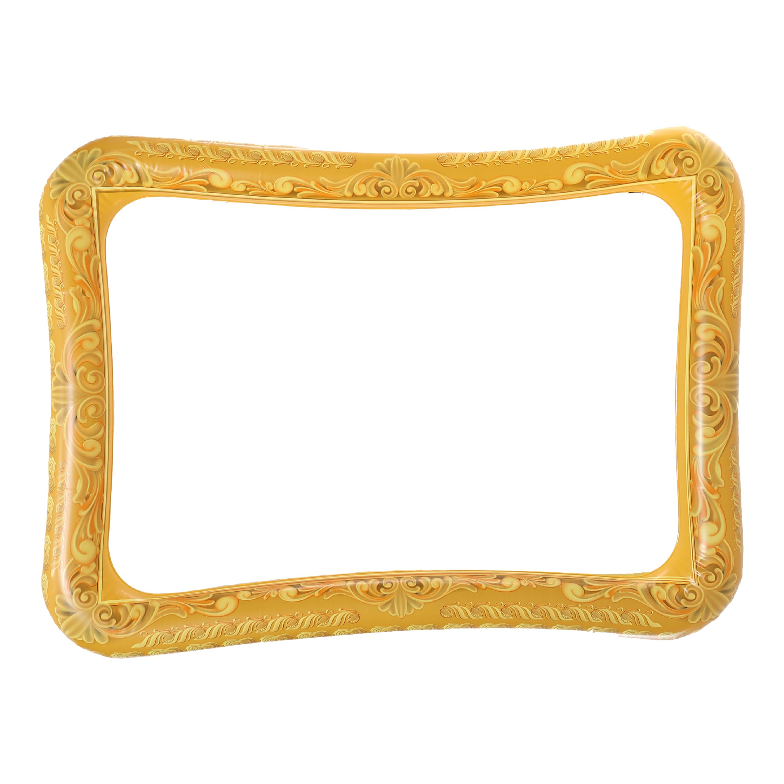 Cadre Photo Gonflable Doré 80 X 90 Cm – Accessoire Photomaton Fun Pour Fêtes Et Anniversaires
