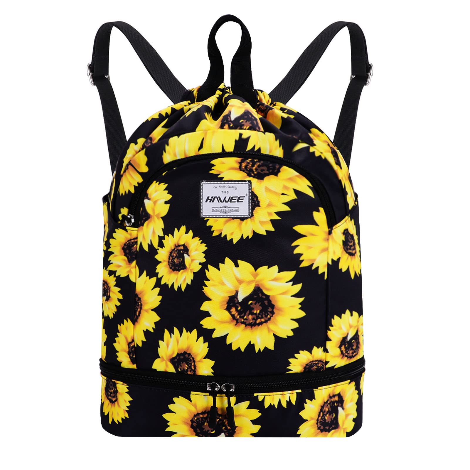 Impermeable Casual Mochila con Cordón Grande Deporte Bolso de Gimnasia Mochila de Cuerda Unisex para Mujer Hombre Vida Cotidiana Aire Libre Yoga Escuela Nadar Playa — view 38