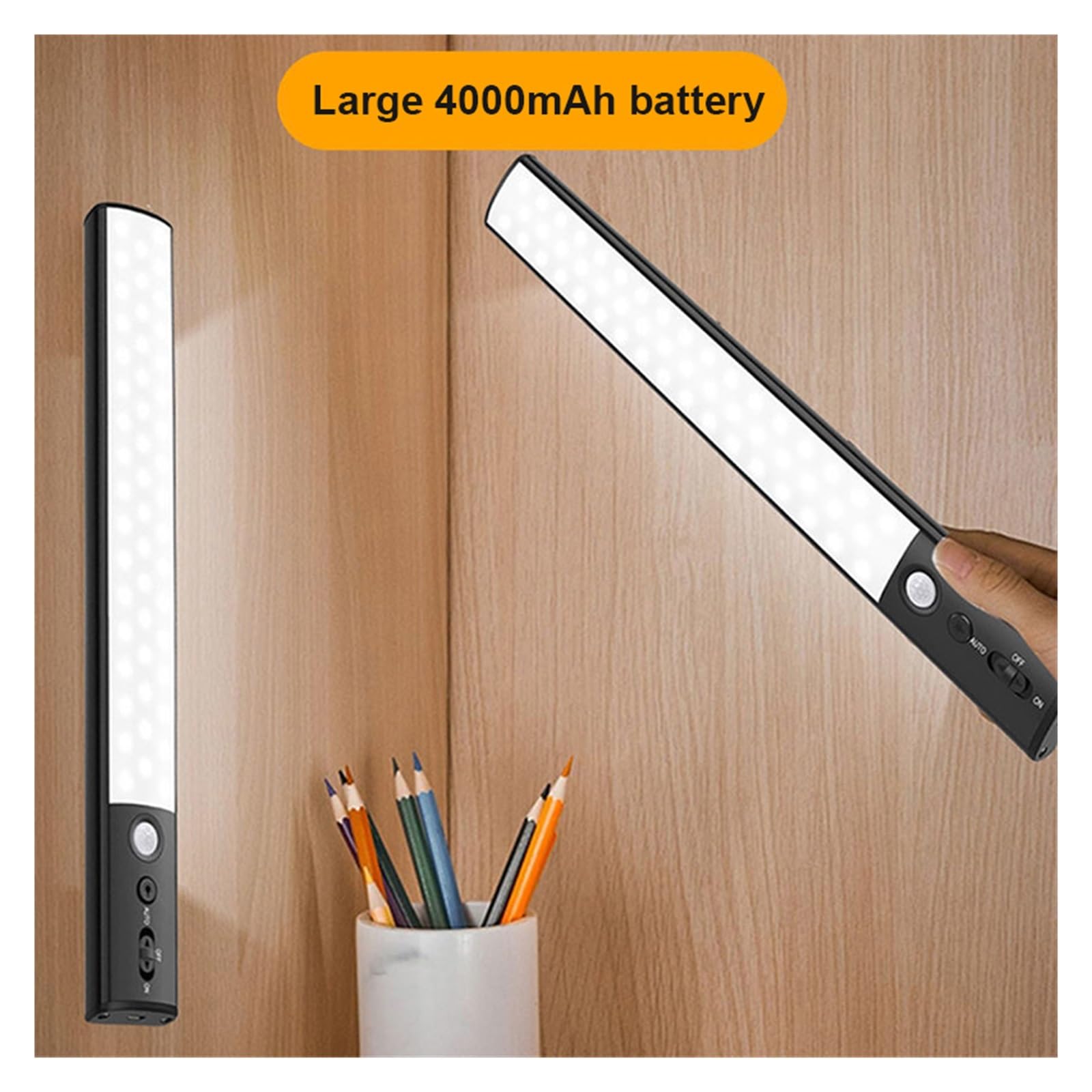 Luces Bajo Armario Luz LED Nocturna Con Sensor De Movimiento Inteligente, Lámpara Noche For Sala Estar, Dormitorio, Gabinete Carga USB, Iluminación Cocina For Decoración Del Hogar(2000 mAh)