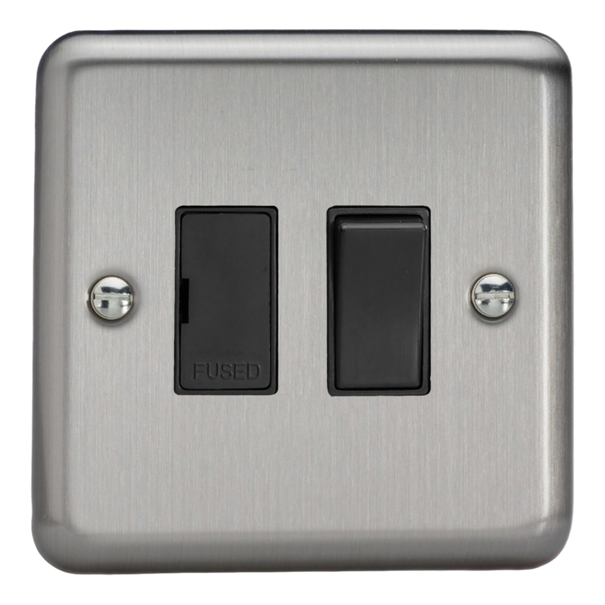 Varilight - 1G 13A Switched Fused Spur Matt Chrome - XS6B