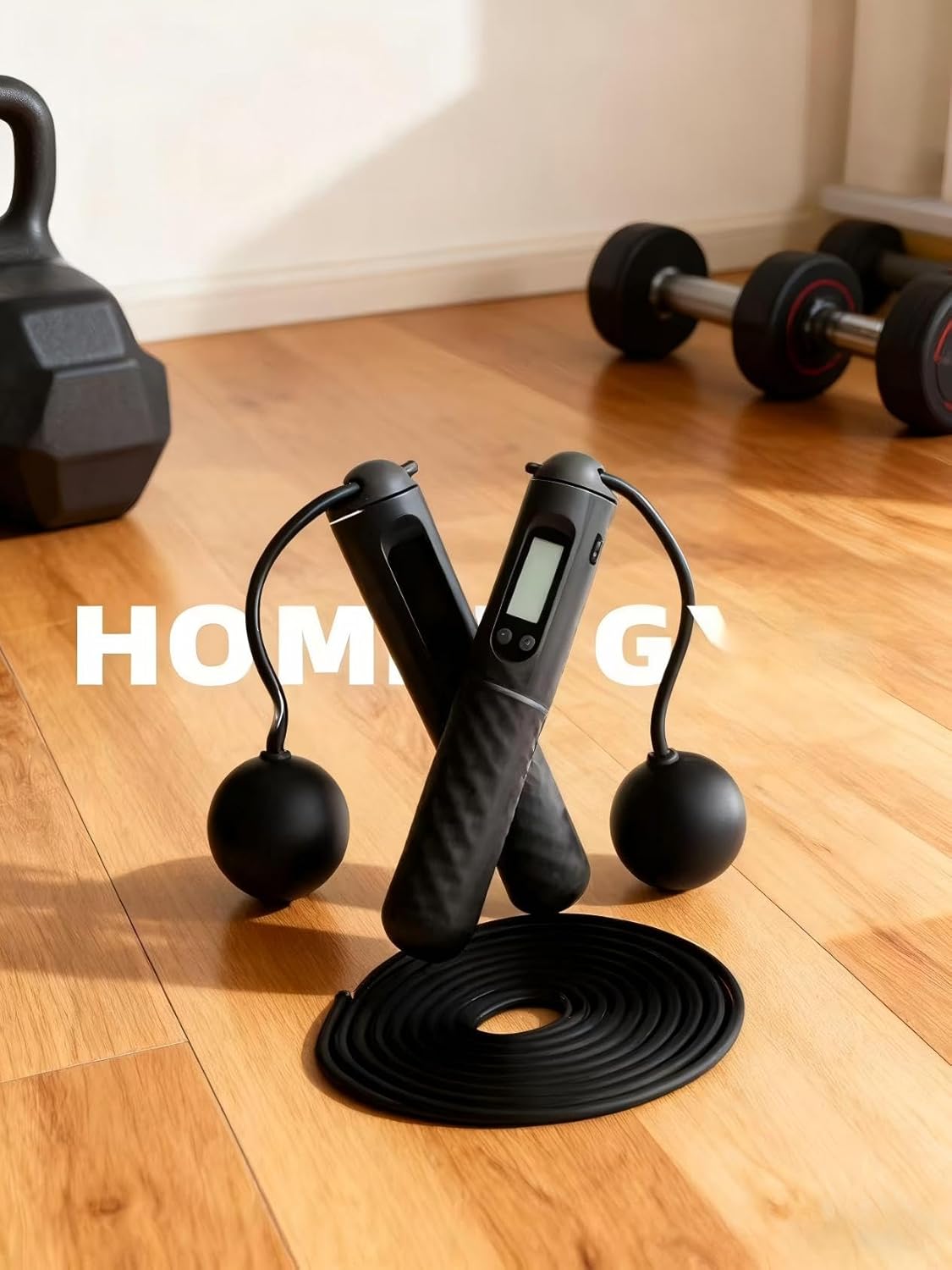 Vibration Plate, Vibrate Fitness Platform, Jump Rope for Cardio, Black