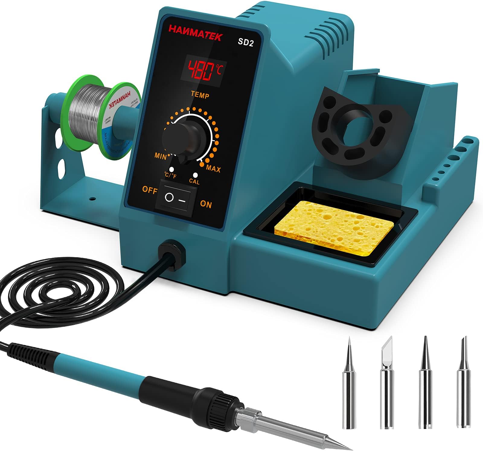 Mini Stazione Saldante Stazione Saldatura A Stagno Analogica - Temperatura Regolabile 150°C-450°C - Per Hobby E Laboratori Mini Saldatore Stagno - Foto 14