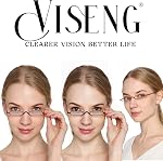 VISENG Lecteurs de qualité unisexes Super léger Rimless Ultra Verres clairs minces Verres sans cadre