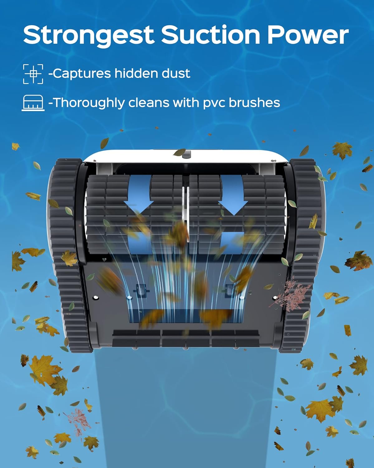 WYBOT Pool Cleaner underside with brushes