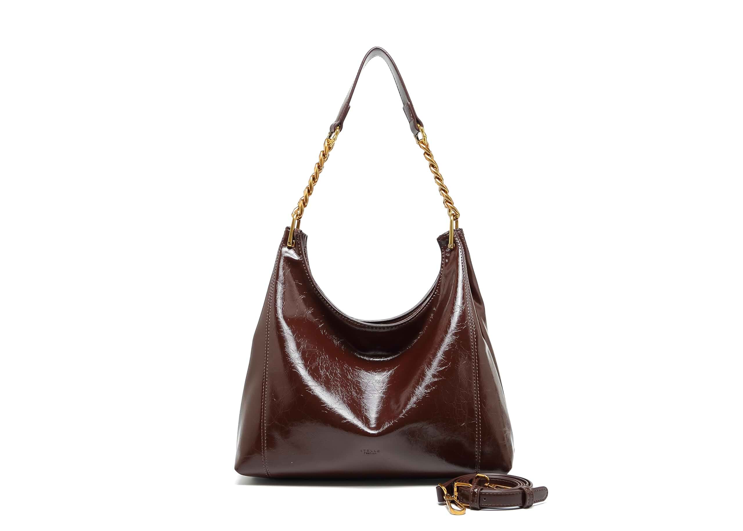 Shoulder Bag for Women - Small Shoulder Purses - Top Handle Structured Handbags - Adjustable Strap Vegan Leather