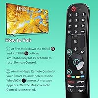 Vista 7 de Para LG-TV-Remote MR22GN, reemplazo con control de voz para LG Magic Remote para televisores inteligentes de la serie OLED QNED NanoCell 2022