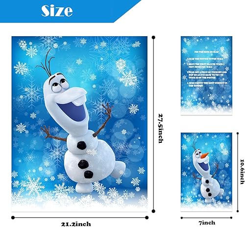 Miniatura 3 de Froze - Pin de fiesta de Navidad con la nariz en el juego Olaf, juego de pines Olaf para niños con calcomanías reutilizables, suministros de fiesta