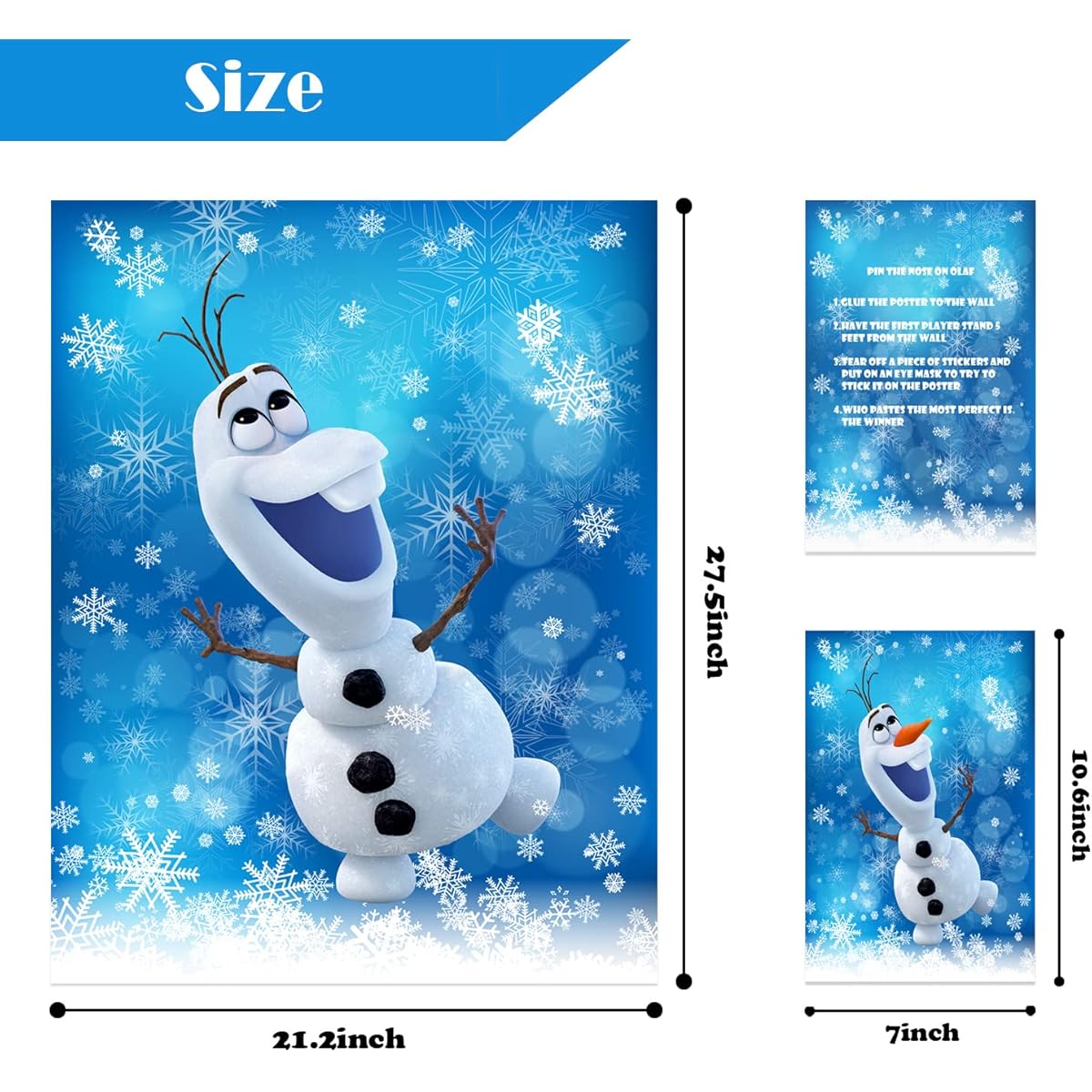4 mo finance pin the nose on the snowman christmas party game for kids christmas snowman pin game with reusable stickers birthday shower party supplies activities