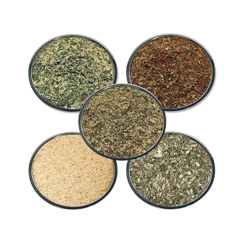 Greek Spices Gift Set - Contains: 5 different spice jars