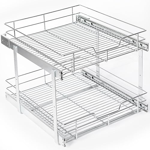 ZOINLIY Organizador para debajo del fregadero, 2 unidades, organizador extraíble, organizador de gabinete, estante de almacenamiento para cocina,