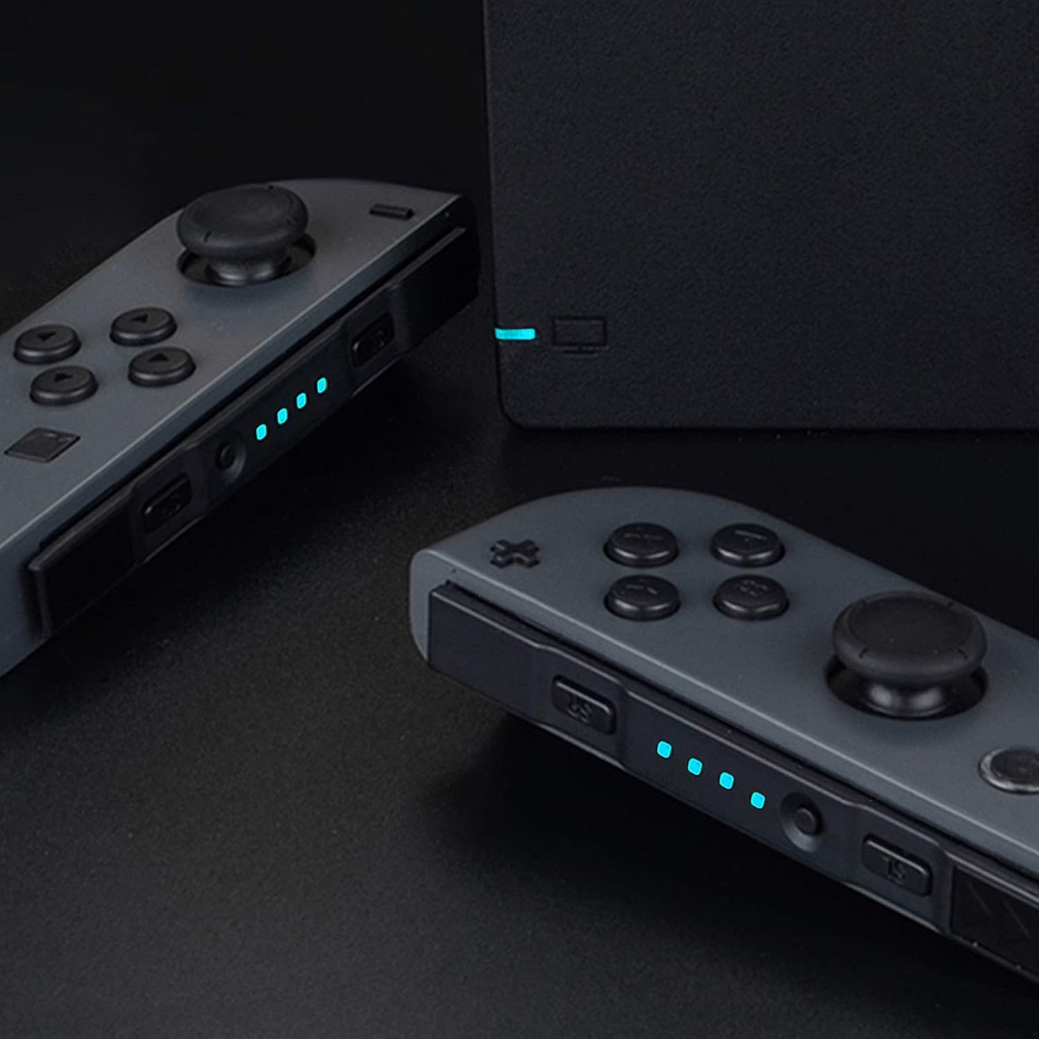 eXtremeRate Firefly LED Tuning Kit for Nintendo Switch Joycons Dock NS Joycon SL SR Buttons Ribbon Flex Cable Indicate Power LED - Ice Blue