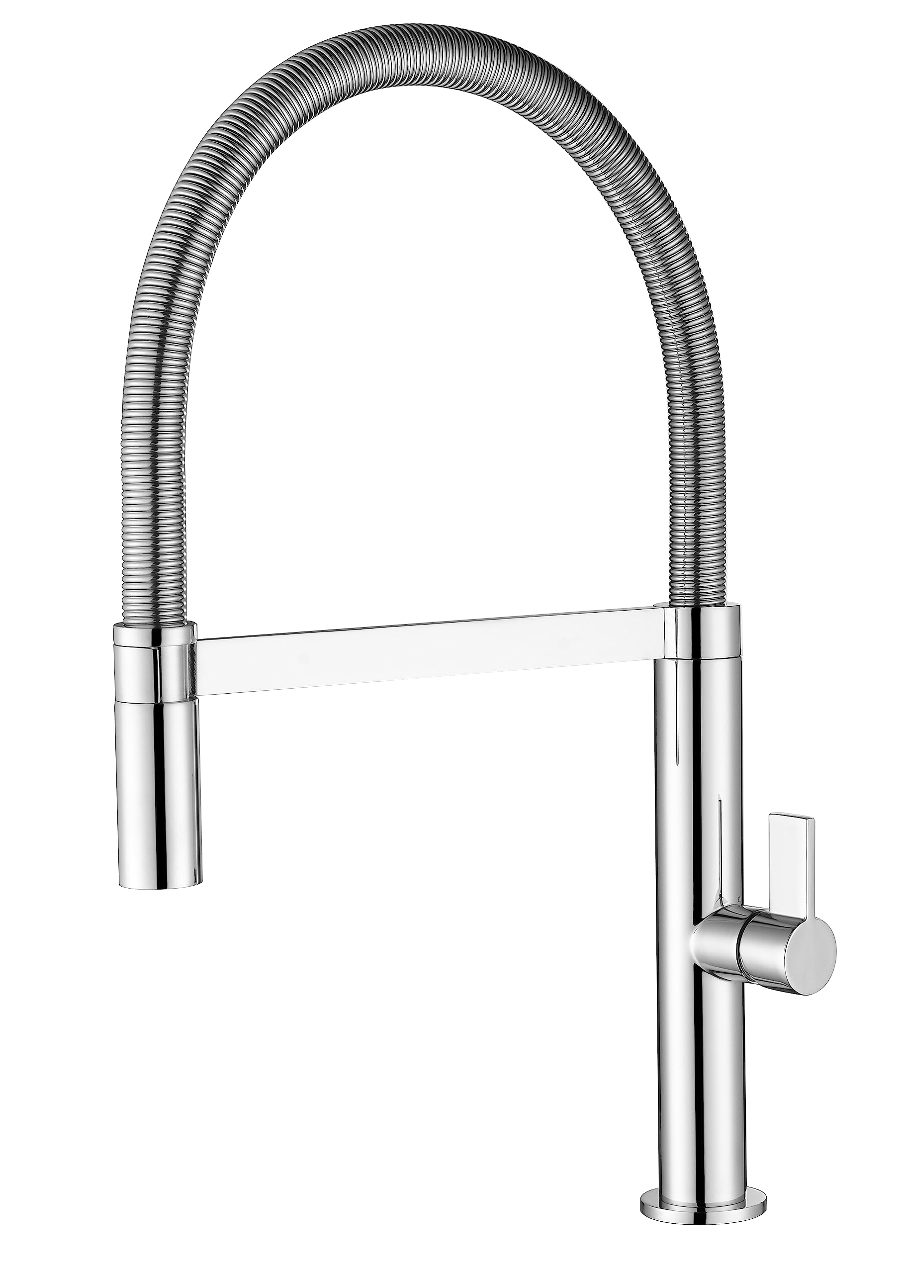 IMEX - Grifo Cocina Extraíble | Grifo Monomando Fregadero | Griferia Cocina con Ducha Flexible 360º | Grifería en Latón | Serie Laos | Color Cromado