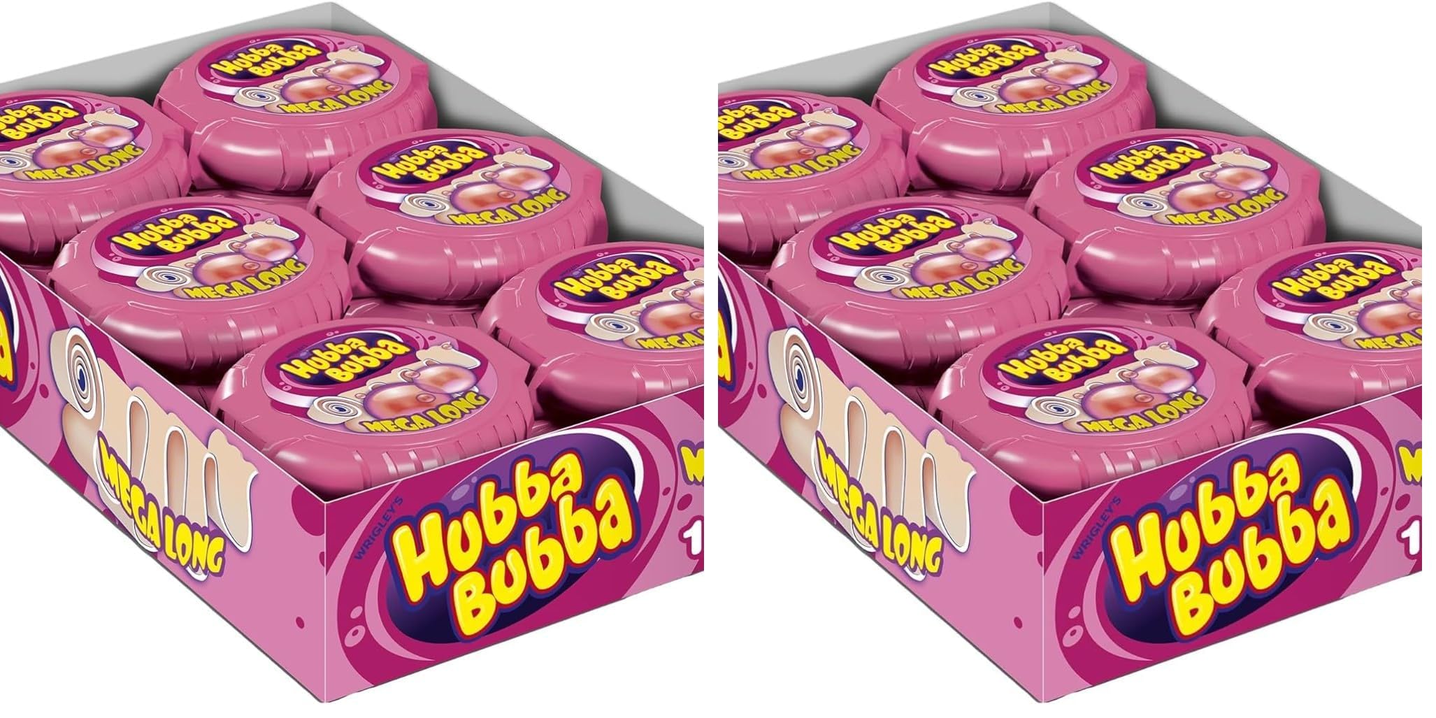 HUBBA BUBBA Chewing Gum Rouleau Fancy Fruit Mega Long 12 x 180cm (Lot de 2)