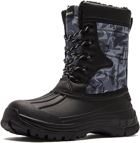 BODATU Botas de nieve impermeables de invierno para niños con aislamiento para clima frío