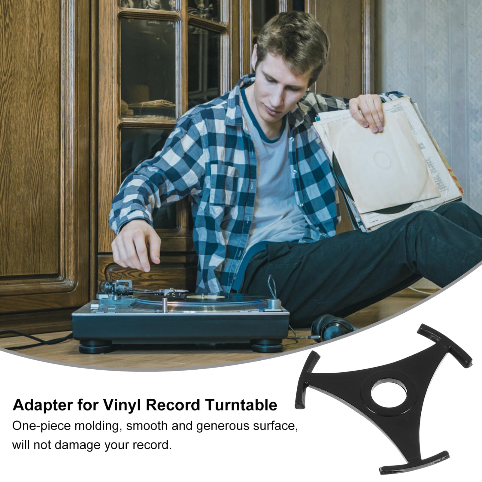 Hemobllo 4Pcs Adattatore Di Registrazione 45 Adattatore Di Registrazione Adattatore Per Dischi In Vinile Giri/Min Adattatore Giradischi Rotondo Convertitore Giradischi Adattatore Di