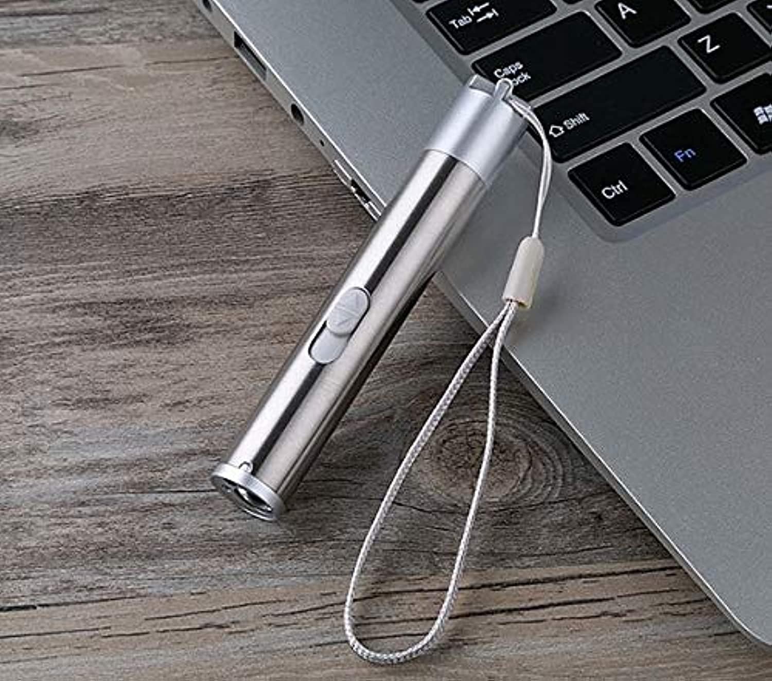 PI Controls® 3 in 1 USB Rechargeable Red Laser Pointer/White LED Light Torch Mini Pet Cat Toys Flash Light Sight Laser Pen, Remote Laser Pointer,Travel Outdoor Flashlight